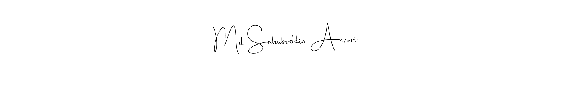 It looks lik you need a new signature style for name Md Sahabuddin Ansari. Design unique handwritten (Andilay-7BmLP) signature with our free signature maker in just a few clicks. Md Sahabuddin Ansari signature style 4 images and pictures png
