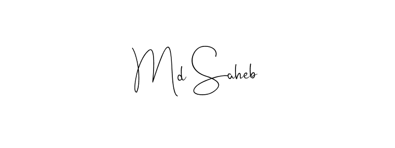 Md Saheb stylish signature style. Best Handwritten Sign (Andilay-7BmLP) for my name. Handwritten Signature Collection Ideas for my name Md Saheb. Md Saheb signature style 4 images and pictures png