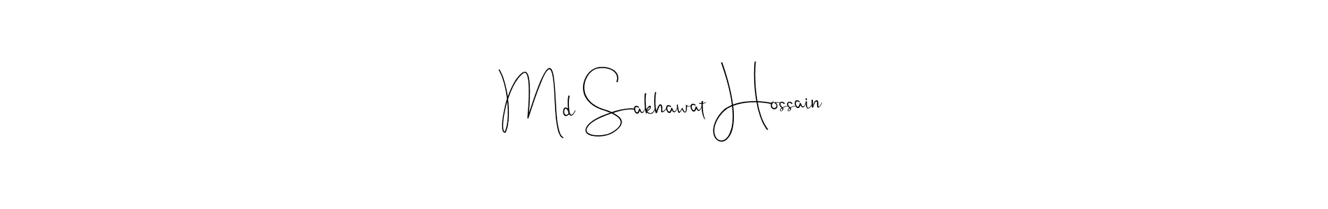 Create a beautiful signature design for name Md Sakhawat Hossain. With this signature (Andilay-7BmLP) fonts, you can make a handwritten signature for free. Md Sakhawat Hossain signature style 4 images and pictures png