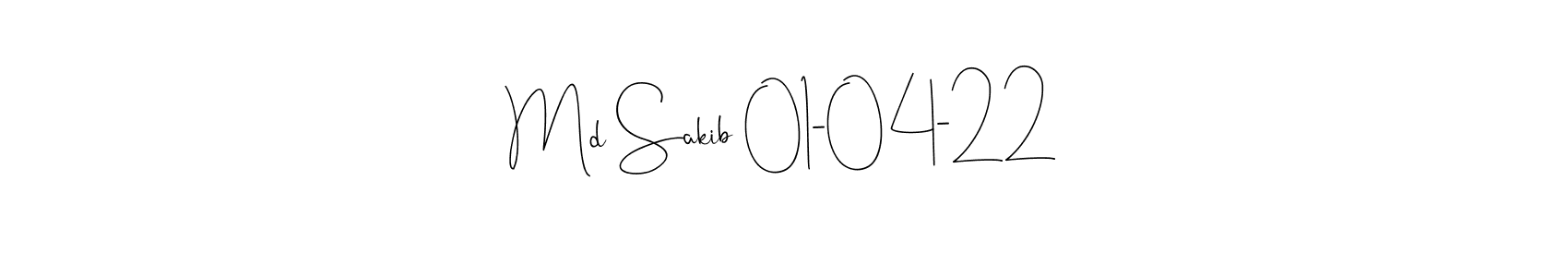 The best way (Andilay-7BmLP) to make a short signature is to pick only two or three words in your name. The name Md Sakib 01-04-22 include a total of six letters. For converting this name. Md Sakib 01-04-22 signature style 4 images and pictures png