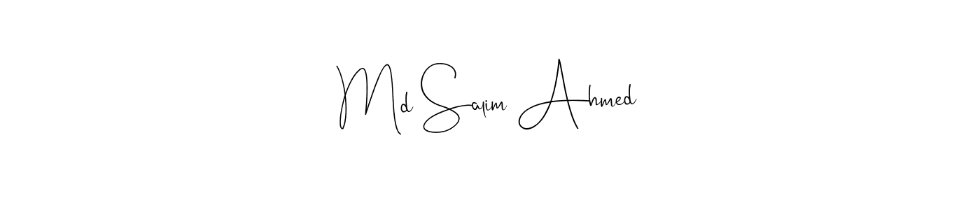 Md Salim Ahmed stylish signature style. Best Handwritten Sign (Andilay-7BmLP) for my name. Handwritten Signature Collection Ideas for my name Md Salim Ahmed. Md Salim Ahmed signature style 4 images and pictures png