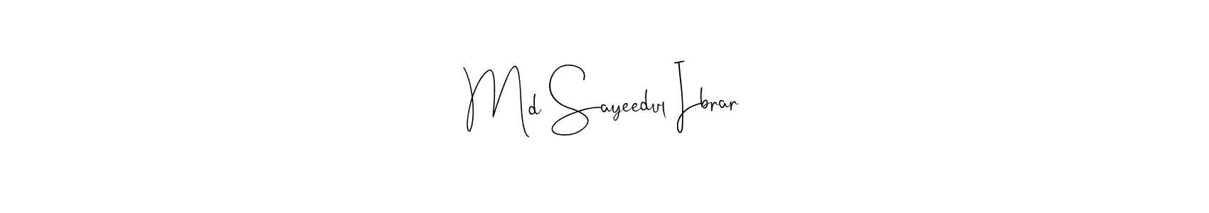 You can use this online signature creator to create a handwritten signature for the name Md Sayeedul Ibrar. This is the best online autograph maker. Md Sayeedul Ibrar signature style 4 images and pictures png