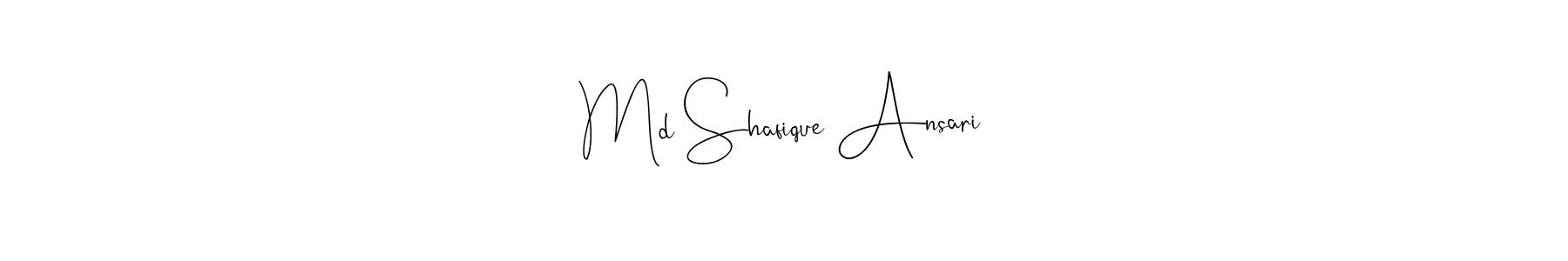 This is the best signature style for the Md Shafique Ansari name. Also you like these signature font (Andilay-7BmLP). Mix name signature. Md Shafique Ansari signature style 4 images and pictures png