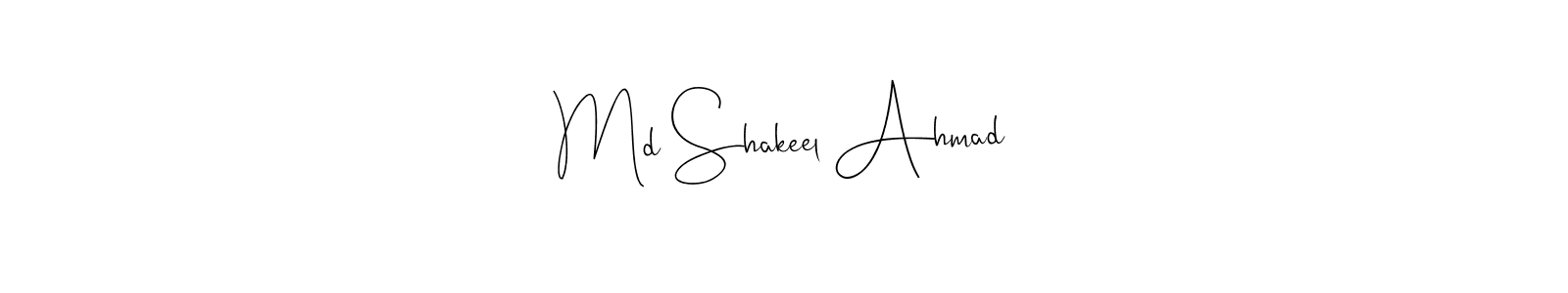 Also we have Md Shakeel Ahmad name is the best signature style. Create professional handwritten signature collection using Andilay-7BmLP autograph style. Md Shakeel Ahmad signature style 4 images and pictures png