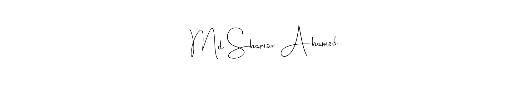 Design your own signature with our free online signature maker. With this signature software, you can create a handwritten (Andilay-7BmLP) signature for name Md Shariar Ahamed. Md Shariar Ahamed signature style 4 images and pictures png