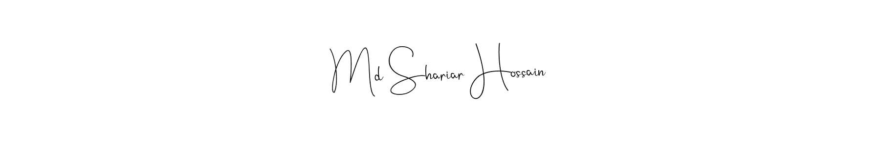 Design your own signature with our free online signature maker. With this signature software, you can create a handwritten (Andilay-7BmLP) signature for name Md Shariar Hossain. Md Shariar Hossain signature style 4 images and pictures png