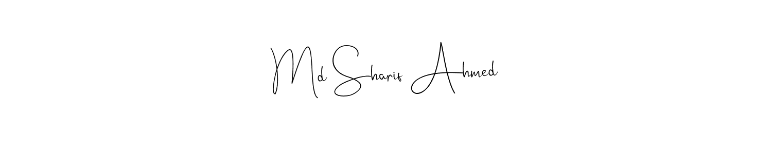 Create a beautiful signature design for name Md Sharif Ahmed. With this signature (Andilay-7BmLP) fonts, you can make a handwritten signature for free. Md Sharif Ahmed signature style 4 images and pictures png