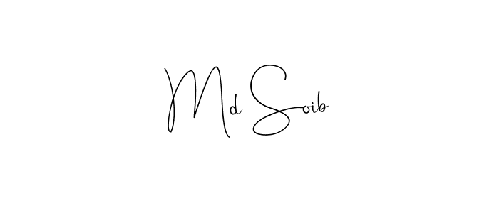 How to make Md Soib name signature. Use Andilay-7BmLP style for creating short signs online. This is the latest handwritten sign. Md Soib signature style 4 images and pictures png
