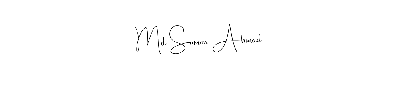 Also we have Md Sumon Ahmad name is the best signature style. Create professional handwritten signature collection using Andilay-7BmLP autograph style. Md Sumon Ahmad signature style 4 images and pictures png