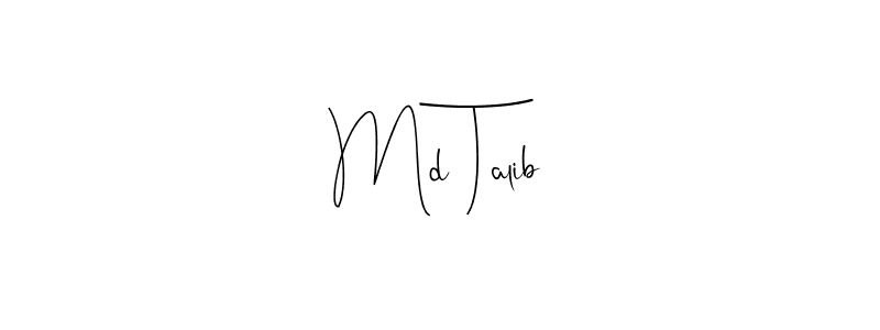 Md Talib stylish signature style. Best Handwritten Sign (Andilay-7BmLP) for my name. Handwritten Signature Collection Ideas for my name Md Talib. Md Talib signature style 4 images and pictures png