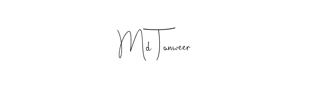 Make a beautiful signature design for name Md Tanweer. With this signature (Andilay-7BmLP) style, you can create a handwritten signature for free. Md Tanweer signature style 4 images and pictures png