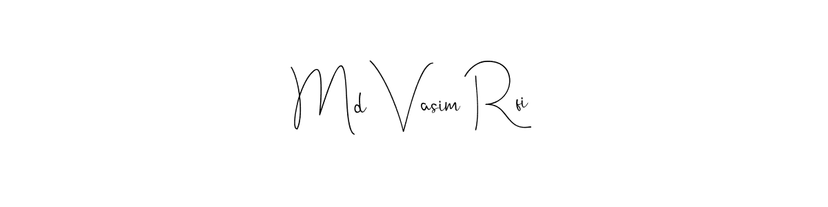 Md Vasim Rfi stylish signature style. Best Handwritten Sign (Andilay-7BmLP) for my name. Handwritten Signature Collection Ideas for my name Md Vasim Rfi. Md Vasim Rfi signature style 4 images and pictures png