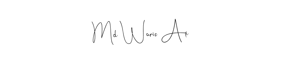 See photos of Md Waris Ali official signature by Spectra . Check more albums & portfolios. Read reviews & check more about Andilay-7BmLP font. Md Waris Ali signature style 4 images and pictures png