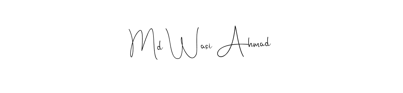 You should practise on your own different ways (Andilay-7BmLP) to write your name (Md Wasi Ahmad) in signature. don't let someone else do it for you. Md Wasi Ahmad signature style 4 images and pictures png