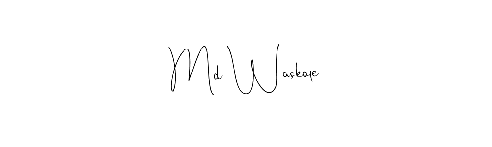 Create a beautiful signature design for name Md Waskale. With this signature (Andilay-7BmLP) fonts, you can make a handwritten signature for free. Md Waskale signature style 4 images and pictures png