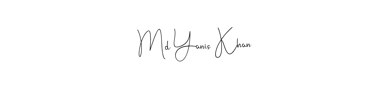 Create a beautiful signature design for name Md Yanis Khan. With this signature (Andilay-7BmLP) fonts, you can make a handwritten signature for free. Md Yanis Khan signature style 4 images and pictures png