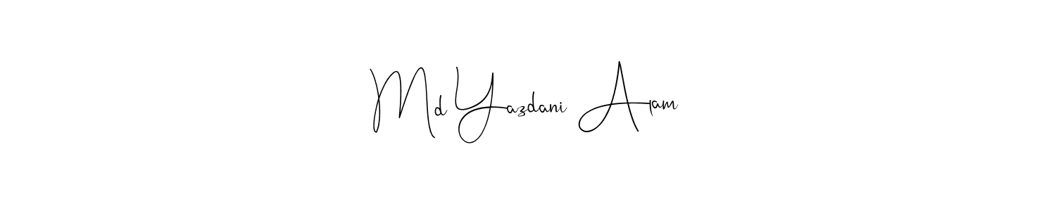 Here are the top 10 professional signature styles for the name Md Yazdani Alam. These are the best autograph styles you can use for your name. Md Yazdani Alam signature style 4 images and pictures png