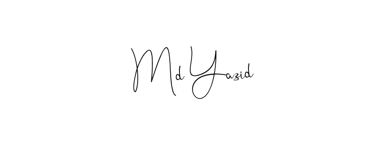 Use a signature maker to create a handwritten signature online. With this signature software, you can design (Andilay-7BmLP) your own signature for name Md Yazid. Md Yazid signature style 4 images and pictures png