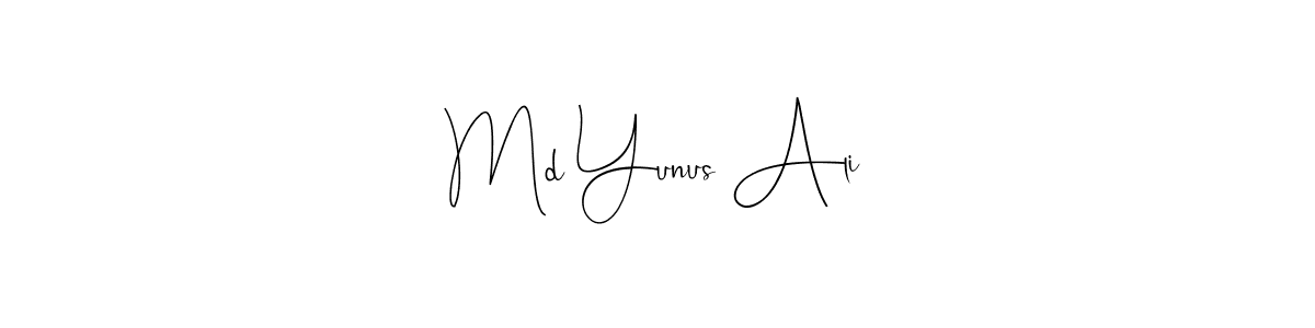 How to make Md Yunus Ali signature? Andilay-7BmLP is a professional autograph style. Create handwritten signature for Md Yunus Ali name. Md Yunus Ali signature style 4 images and pictures png