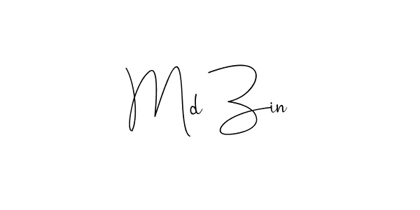 if you are searching for the best signature style for your name Md Zin. so please give up your signature search. here we have designed multiple signature styles  using Andilay-7BmLP. Md Zin signature style 4 images and pictures png