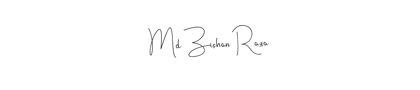How to make Md Zishan Raza name signature. Use Andilay-7BmLP style for creating short signs online. This is the latest handwritten sign. Md Zishan Raza signature style 4 images and pictures png