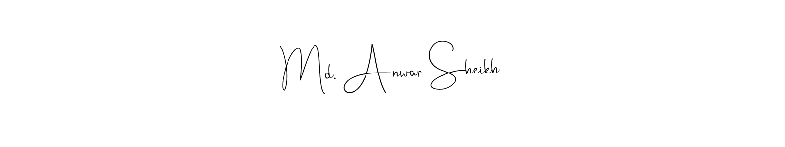 Use a signature maker to create a handwritten signature online. With this signature software, you can design (Andilay-7BmLP) your own signature for name Md. Anwar Sheikh. Md. Anwar Sheikh signature style 4 images and pictures png