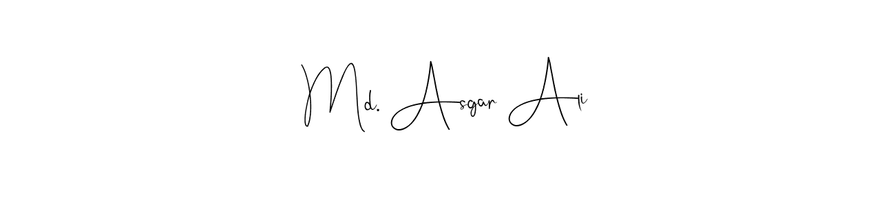 You should practise on your own different ways (Andilay-7BmLP) to write your name (Md. Asgar Ali) in signature. don't let someone else do it for you. Md. Asgar Ali signature style 4 images and pictures png