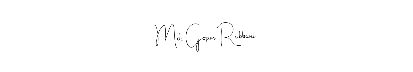 Md. Golam Rabbani stylish signature style. Best Handwritten Sign (Andilay-7BmLP) for my name. Handwritten Signature Collection Ideas for my name Md. Golam Rabbani. Md. Golam Rabbani signature style 4 images and pictures png