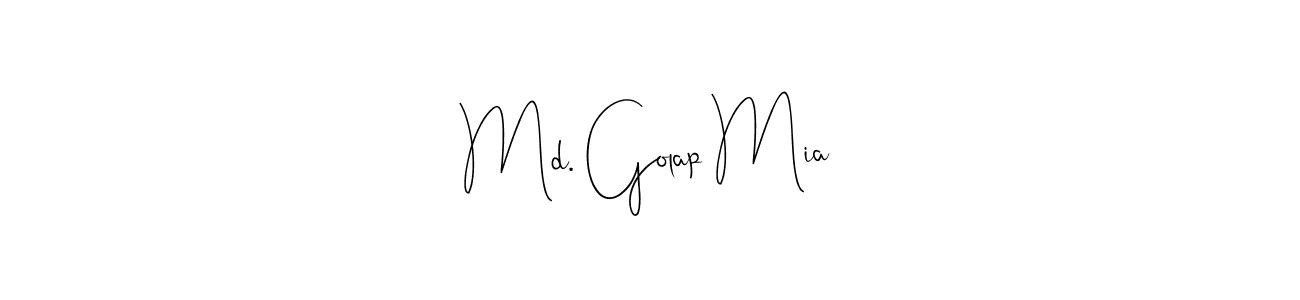 How to make Md. Golap Mia signature? Andilay-7BmLP is a professional autograph style. Create handwritten signature for Md. Golap Mia name. Md. Golap Mia signature style 4 images and pictures png