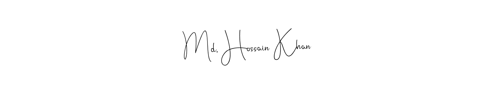 Md. Hossain Khan stylish signature style. Best Handwritten Sign (Andilay-7BmLP) for my name. Handwritten Signature Collection Ideas for my name Md. Hossain Khan. Md. Hossain Khan signature style 4 images and pictures png