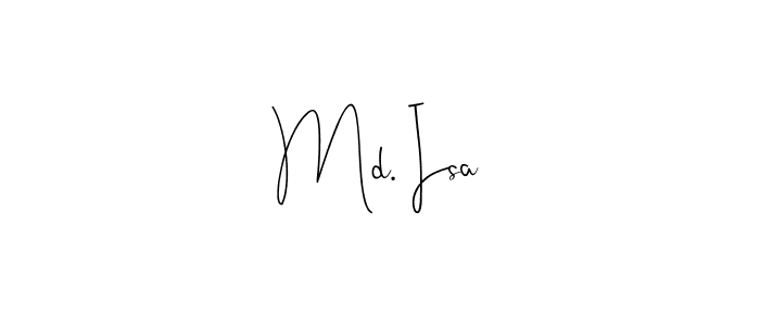 Make a beautiful signature design for name Md. Isa. Use this online signature maker to create a handwritten signature for free. Md. Isa signature style 4 images and pictures png