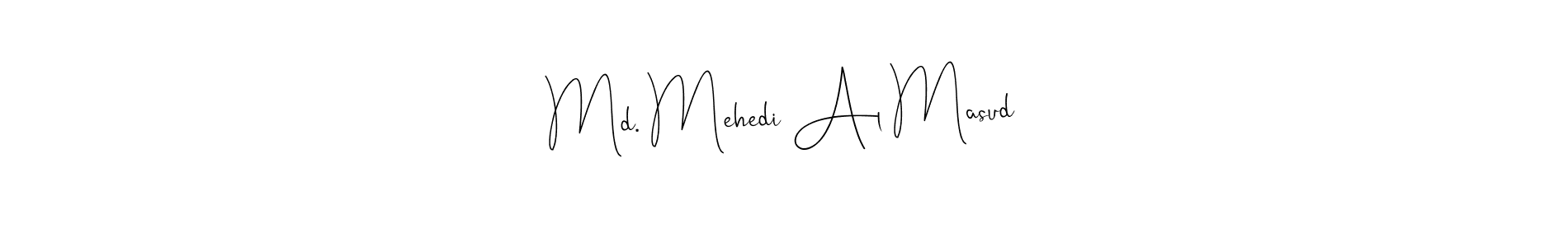 The best way (Andilay-7BmLP) to make a short signature is to pick only two or three words in your name. The name Md. Mehedi Al Masud include a total of six letters. For converting this name. Md. Mehedi Al Masud signature style 4 images and pictures png