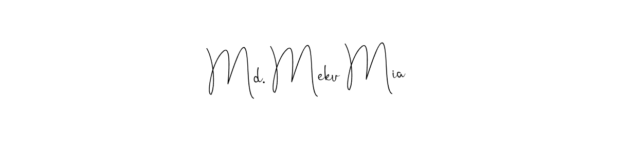 Design your own signature with our free online signature maker. With this signature software, you can create a handwritten (Andilay-7BmLP) signature for name Md. Meku Mia. Md. Meku Mia signature style 4 images and pictures png