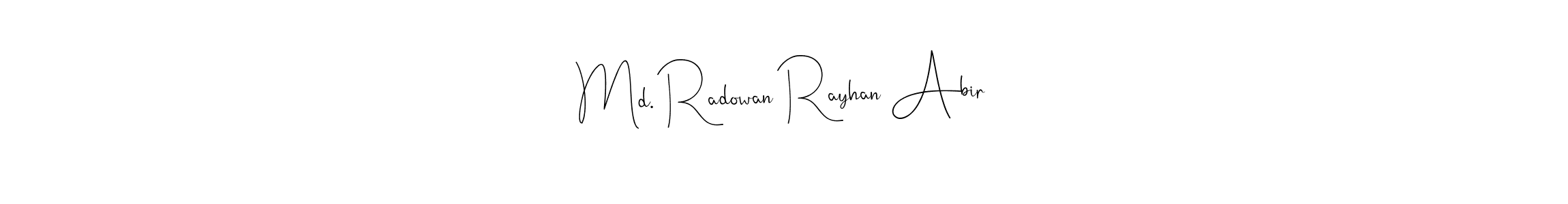 Here are the top 10 professional signature styles for the name Md. Radowan Rayhan Abir. These are the best autograph styles you can use for your name. Md. Radowan Rayhan Abir signature style 4 images and pictures png