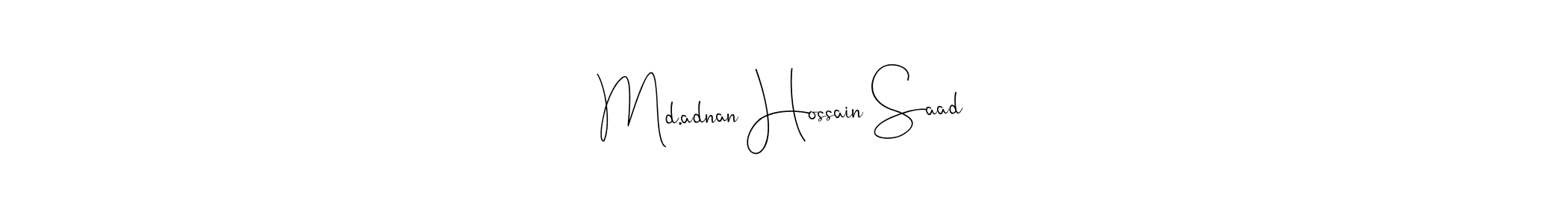 if you are searching for the best signature style for your name Md.adnan Hossain Saad. so please give up your signature search. here we have designed multiple signature styles  using Andilay-7BmLP. Md.adnan Hossain Saad signature style 4 images and pictures png