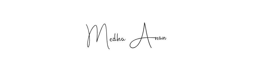 See photos of Medha Anan official signature by Spectra . Check more albums & portfolios. Read reviews & check more about Andilay-7BmLP font. Medha Anan signature style 4 images and pictures png