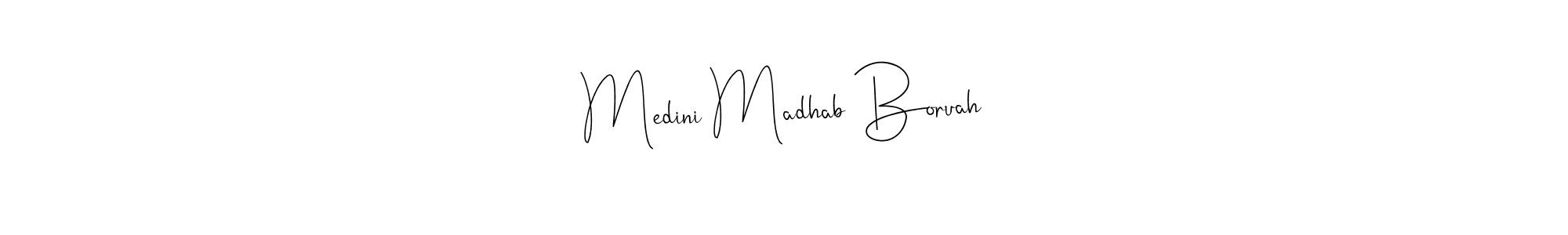 Make a beautiful signature design for name Medini Madhab Boruah. Use this online signature maker to create a handwritten signature for free. Medini Madhab Boruah signature style 4 images and pictures png