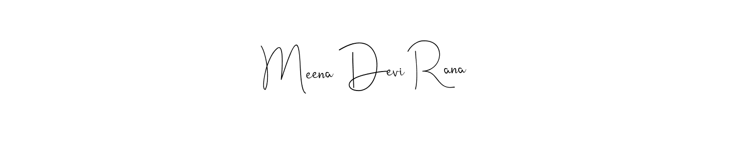 Make a beautiful signature design for name Meena Devi Rana. Use this online signature maker to create a handwritten signature for free. Meena Devi Rana signature style 4 images and pictures png