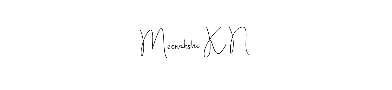 Make a beautiful signature design for name Meenakshi K N. Use this online signature maker to create a handwritten signature for free. Meenakshi K N signature style 4 images and pictures png