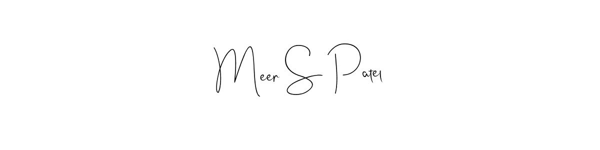 Andilay-7BmLP is a professional signature style that is perfect for those who want to add a touch of class to their signature. It is also a great choice for those who want to make their signature more unique. Get Meer S Patel name to fancy signature for free. Meer S Patel signature style 4 images and pictures png