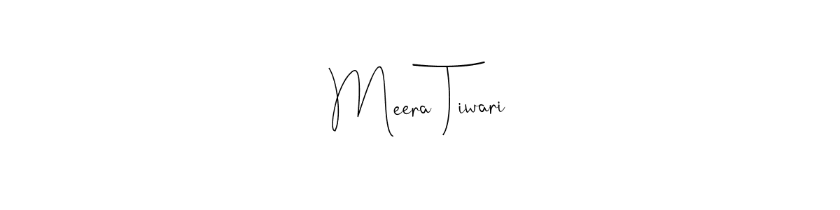 How to make Meera Tiwari name signature. Use Andilay-7BmLP style for creating short signs online. This is the latest handwritten sign. Meera Tiwari signature style 4 images and pictures png