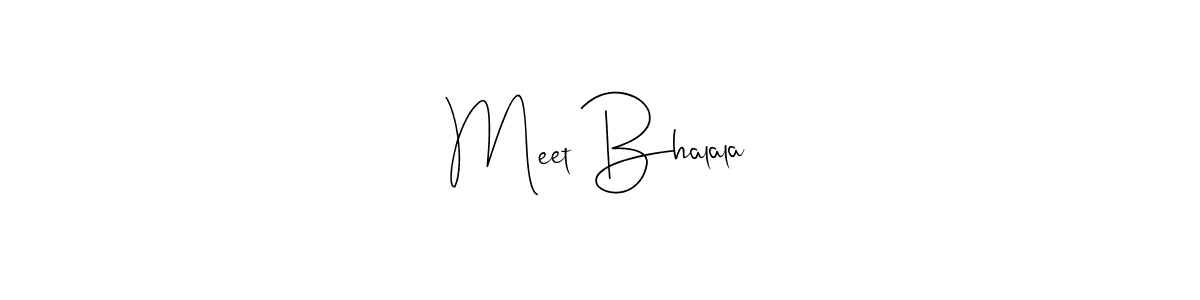 How to make Meet Bhalala signature? Andilay-7BmLP is a professional autograph style. Create handwritten signature for Meet Bhalala name. Meet Bhalala signature style 4 images and pictures png