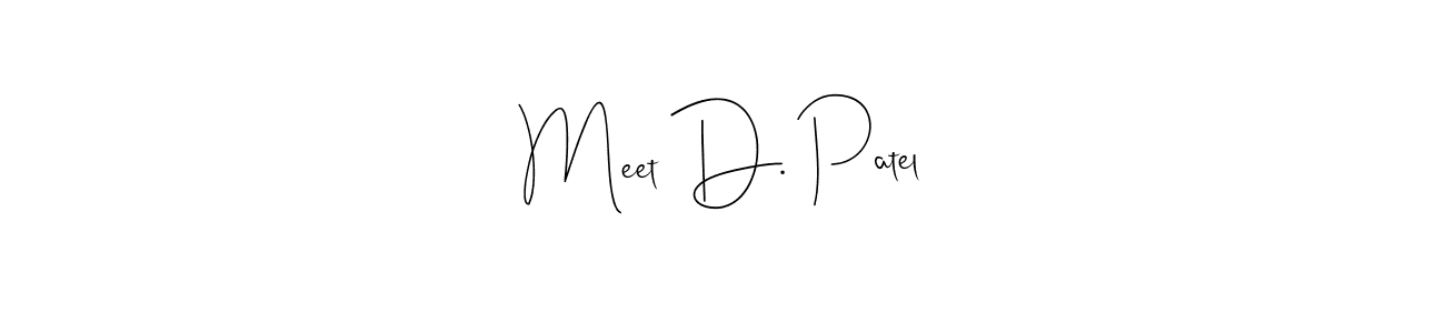 The best way (Andilay-7BmLP) to make a short signature is to pick only two or three words in your name. The name Meet D. Patel include a total of six letters. For converting this name. Meet D. Patel signature style 4 images and pictures png