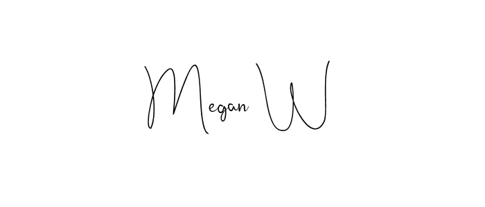 Also You can easily find your signature by using the search form. We will create Megan W name handwritten signature images for you free of cost using Andilay-7BmLP sign style. Megan W signature style 4 images and pictures png