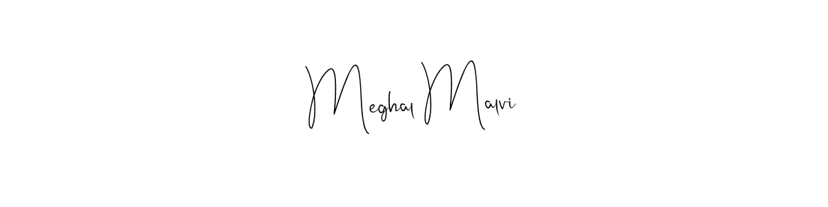 How to make Meghal Malvi signature? Andilay-7BmLP is a professional autograph style. Create handwritten signature for Meghal Malvi name. Meghal Malvi signature style 4 images and pictures png