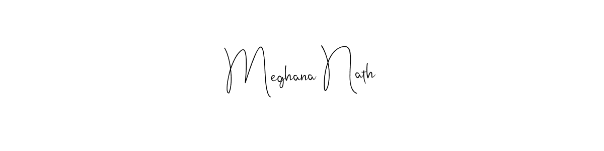 Meghana Nath stylish signature style. Best Handwritten Sign (Andilay-7BmLP) for my name. Handwritten Signature Collection Ideas for my name Meghana Nath. Meghana Nath signature style 4 images and pictures png