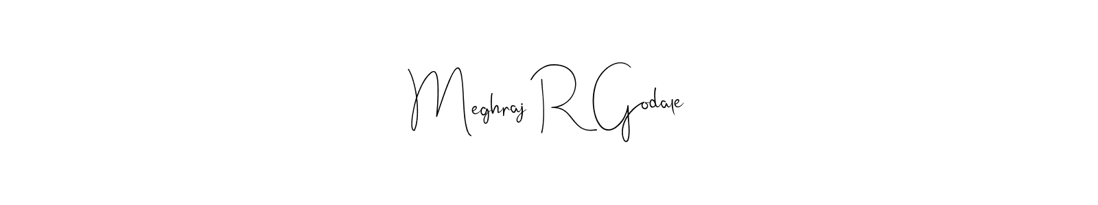 You can use this online signature creator to create a handwritten signature for the name Meghraj R Godale. This is the best online autograph maker. Meghraj R Godale signature style 4 images and pictures png