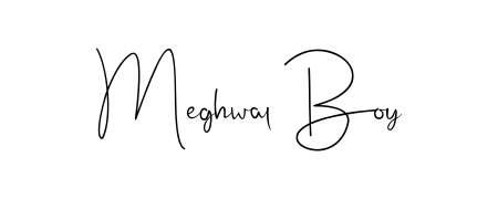 Discover the perfect balance of readability and style for Meghwal Boy with Andilay-7BmLP font. Create your dream signature today. Meghwal Boy signature style 4 images and pictures png