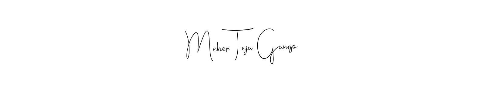The best way (Andilay-7BmLP) to make a short signature is to pick only two or three words in your name. The name Meher Teja Ganga include a total of six letters. For converting this name. Meher Teja Ganga signature style 4 images and pictures png