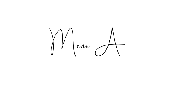 Use a signature maker to create a handwritten signature online. With this signature software, you can design (Andilay-7BmLP) your own signature for name Mehk A. Mehk A signature style 4 images and pictures png